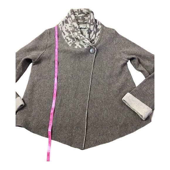 CHIARAMENTE Women’s Brown Italian Wool One Button Sweater Cardigan Size Large - Picture 6 of 9